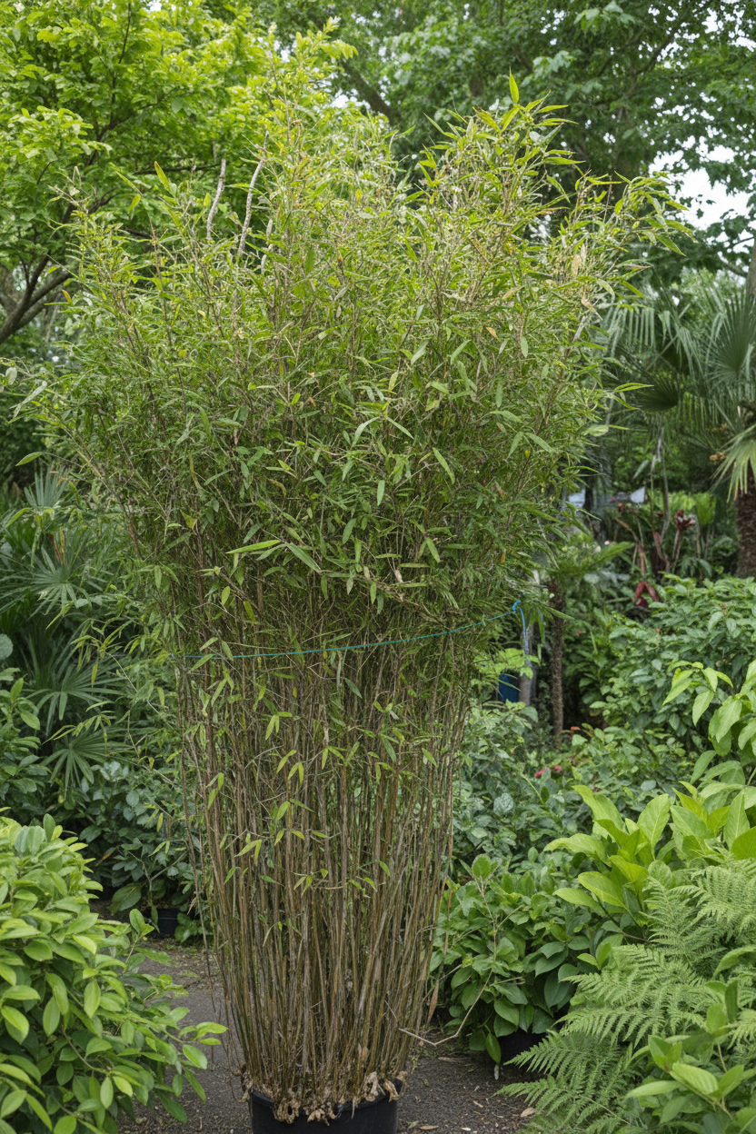 Bamboe met groene achtergrond