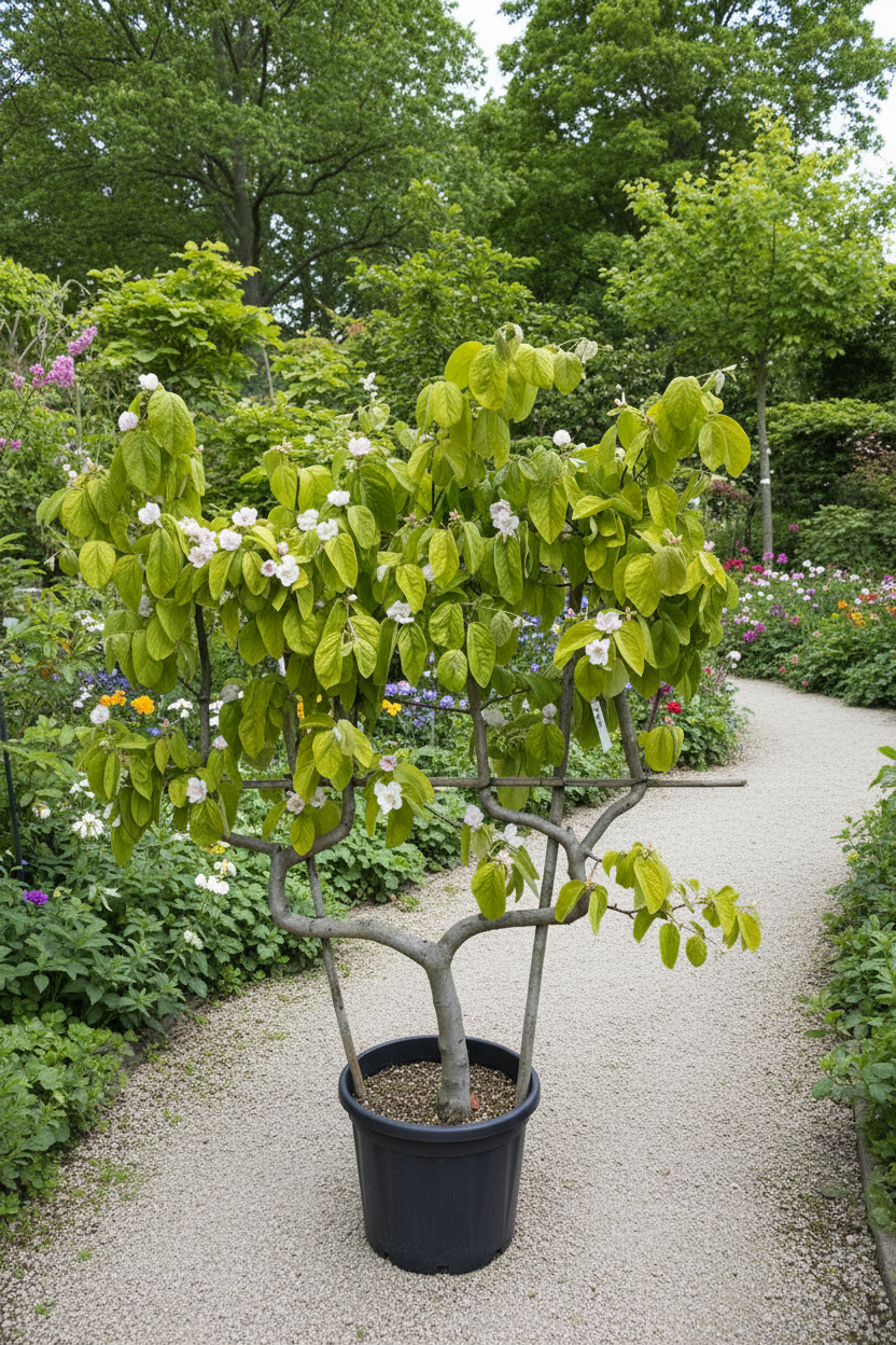Leiboom met groene achtergrond