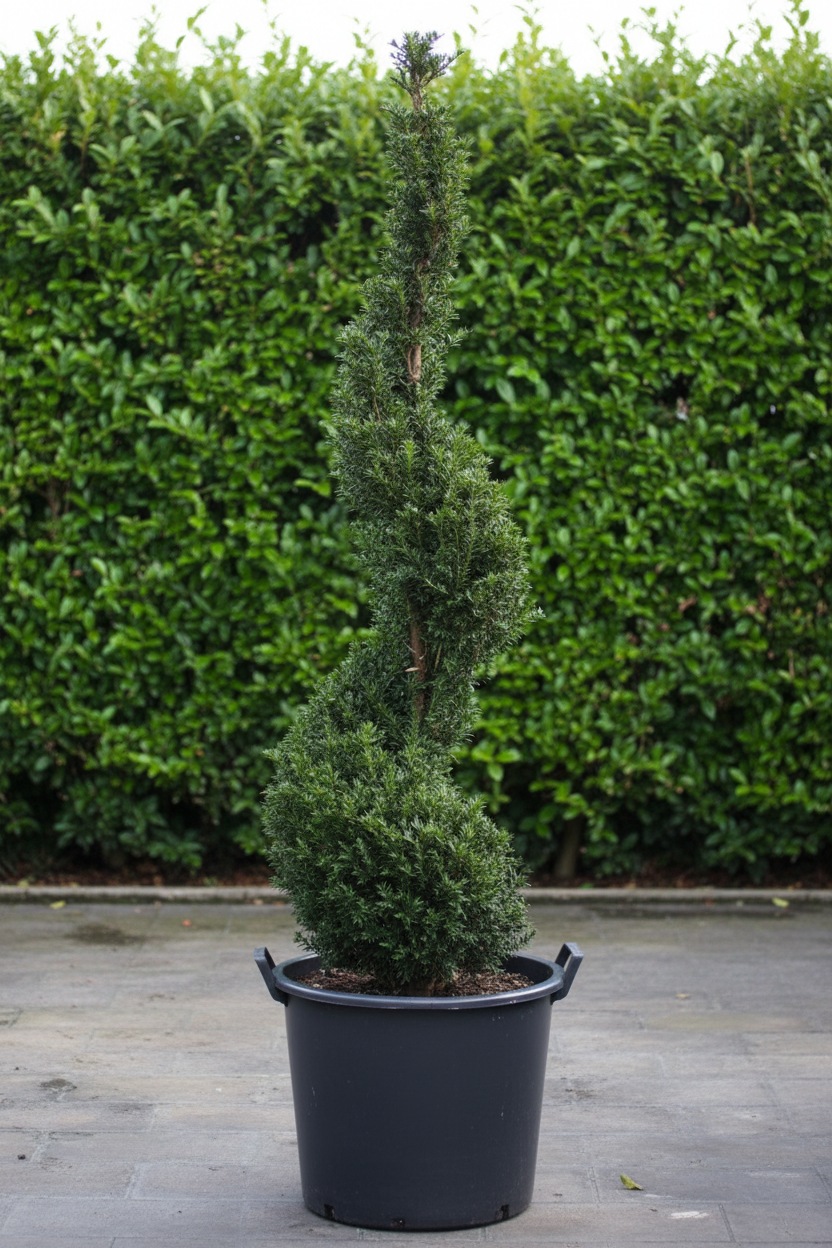 Taxus Venijnboom spiraalvorm topiary