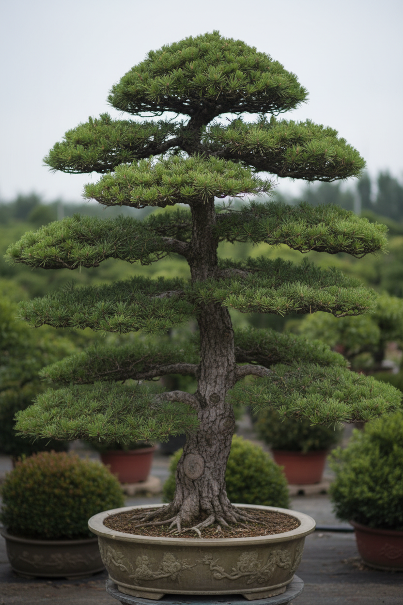 Pinus den niwaki bonsai breed in pot