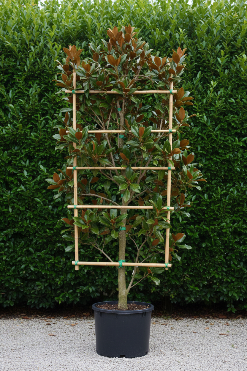 Magnolia grandiflora als dak- en leivorm